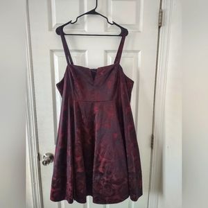 Betsey Johnson Floral Jacquard Babydoll Dress